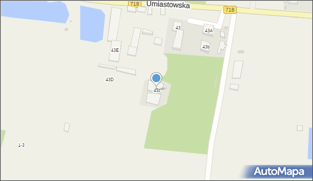 Umiastów, Umiastowska, 43c, mapa Umiastów