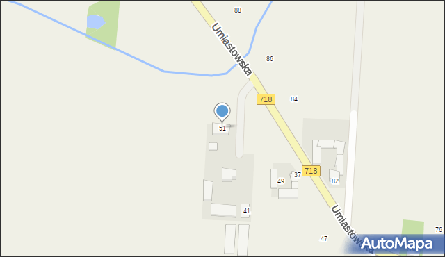 Umiastów, Umiastowska, 51, mapa Umiastów