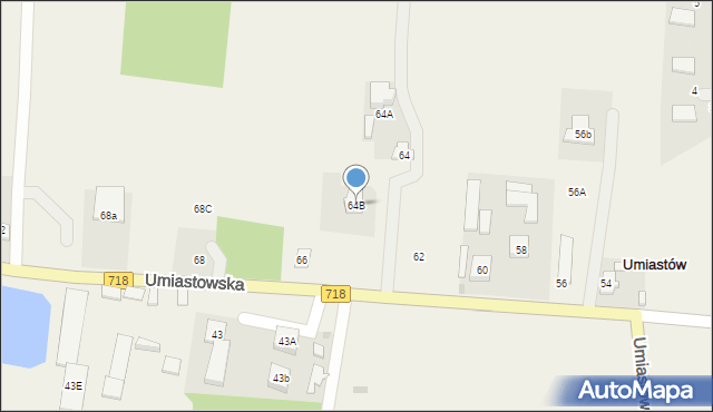 Umiastów, Umiastowska, 64B, mapa Umiastów
