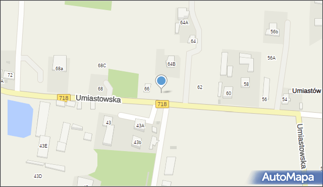 Umiastów, Umiastowska, 64e, mapa Umiastów