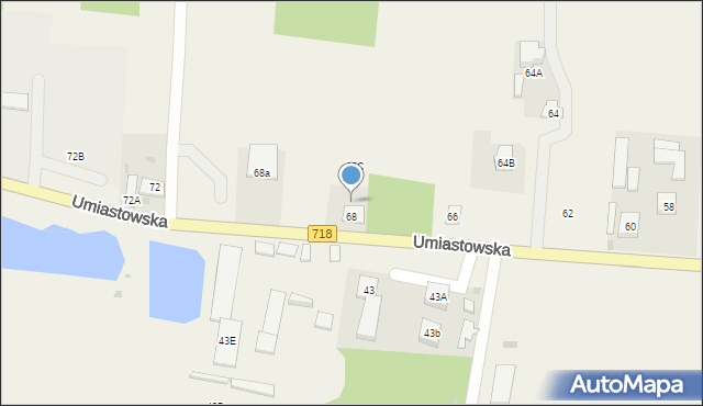 Umiastów, Umiastowska, 68B, mapa Umiastów