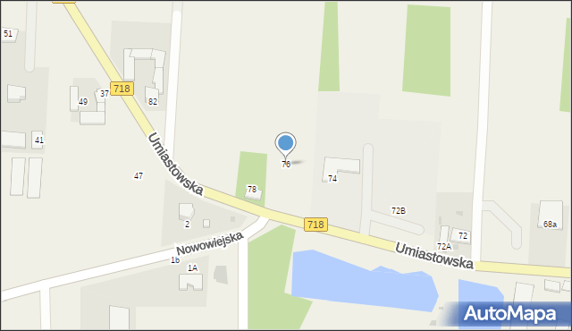 Umiastów, Umiastowska, 76, mapa Umiastów