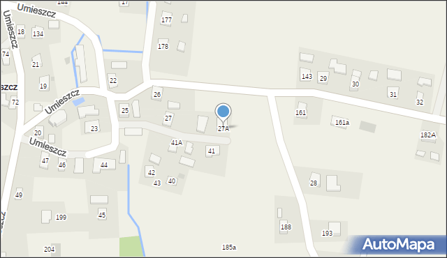 Umieszcz, Umieszcz, 27A, mapa Umieszcz