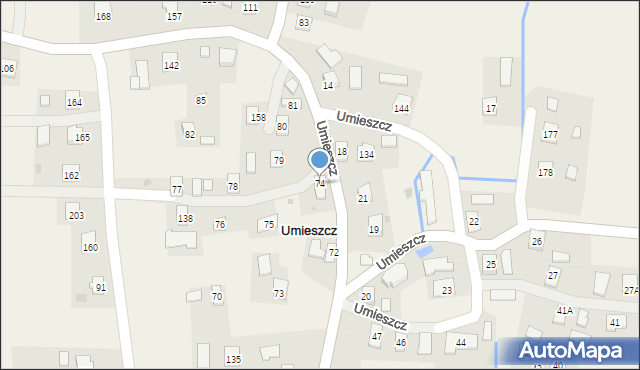 Umieszcz, Umieszcz, 74, mapa Umieszcz