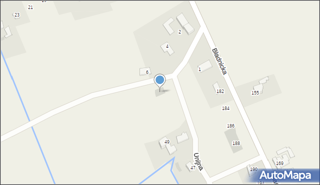 Bładnice Dolne, Unijna, 53, mapa Bładnice Dolne
