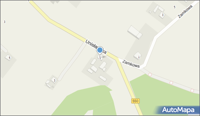 Bruki Unisławskie, Unisławska, 1, mapa Bruki Unisławskie