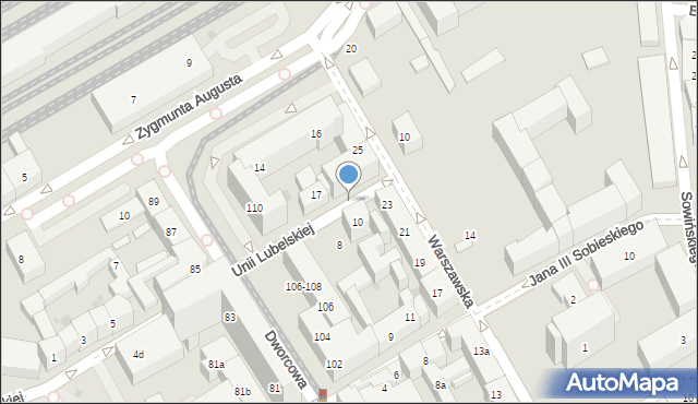 Bydgoszcz, Unii Lubelskiej, 12a, mapa Bydgoszczy