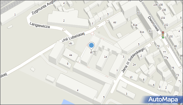 Bydgoszcz, Unii Lubelskiej, 4c, mapa Bydgoszczy