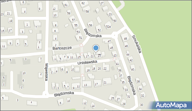Bydgoszcz, Unisławska, 23, mapa Bydgoszczy