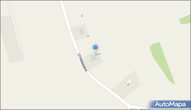 Czarże, Unisławska, 13, mapa Czarże