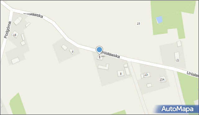 Czarże, Unisławska, 6, mapa Czarże