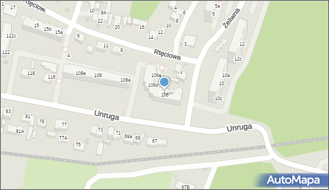 Gdynia, Unruga Józefa, adm., 106, mapa Gdyni