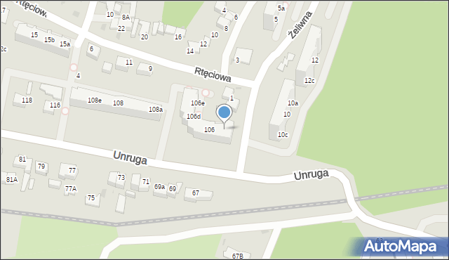 Gdynia, Unruga Józefa, adm., 106a, mapa Gdyni