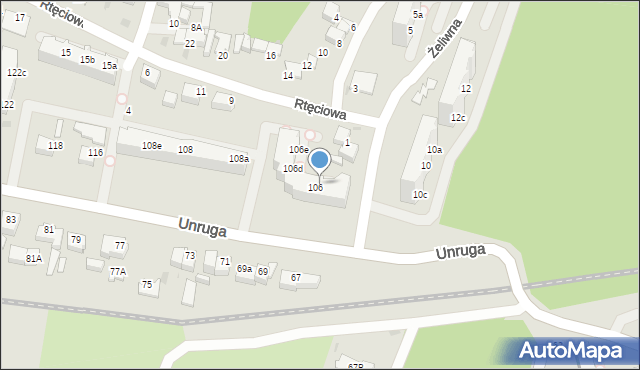 Gdynia, Unruga Józefa, adm., 106b, mapa Gdyni