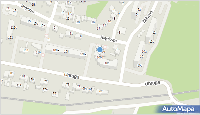 Gdynia, Unruga Józefa, adm., 106d, mapa Gdyni