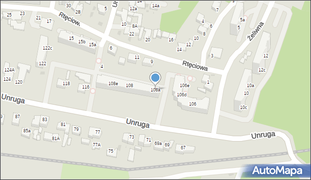 Gdynia, Unruga Józefa, adm., 108a, mapa Gdyni
