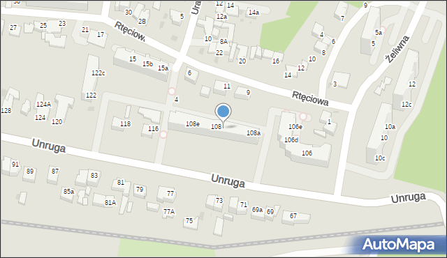 Gdynia, Unruga Józefa, adm., 108c, mapa Gdyni