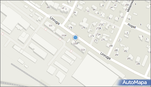 Gdynia, Unruga Józefa, adm., 111b, mapa Gdyni