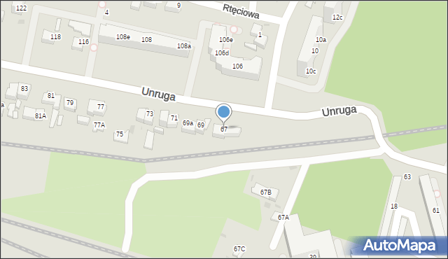 Gdynia, Unruga Józefa, adm., 67, mapa Gdyni