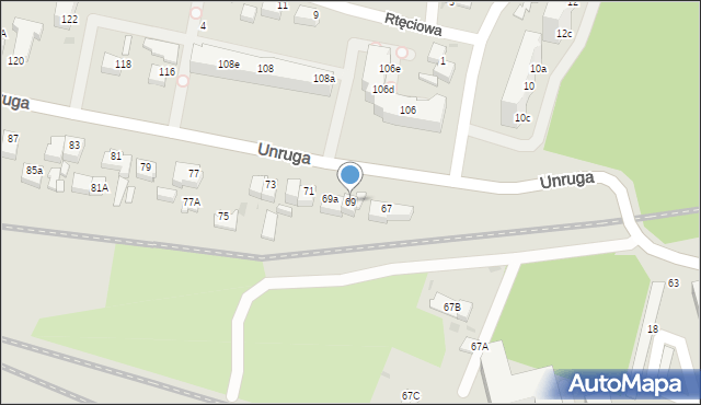 Gdynia, Unruga Józefa, adm., 69, mapa Gdyni