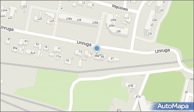 Gdynia, Unruga Józefa, adm., 69a, mapa Gdyni