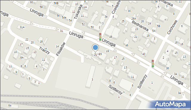 Gdynia, Unruga Józefa, adm., 21, mapa Gdyni