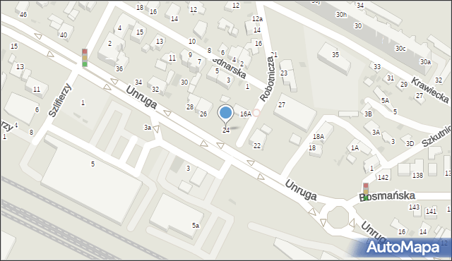 Gdynia, Unruga Józefa, adm., 24, mapa Gdyni