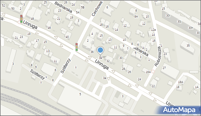 Gdynia, Unruga Józefa, adm., 34, mapa Gdyni