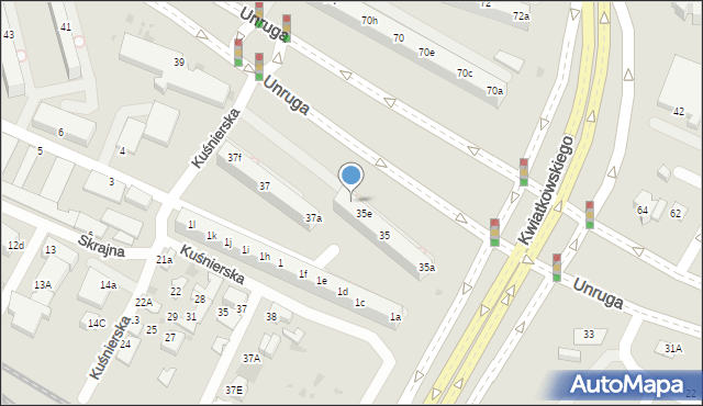 Gdynia, Unruga Józefa, adm., 35f, mapa Gdyni