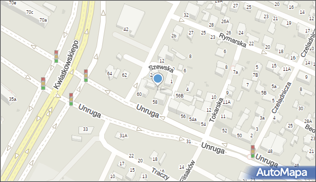Gdynia, Unruga Józefa, adm., 58p, mapa Gdyni