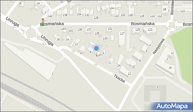 Gdynia, Unruga Józefa, adm., 6, mapa Gdyni