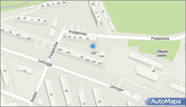 Gdynia, Unruga Józefa, adm., 88B, mapa Gdyni
