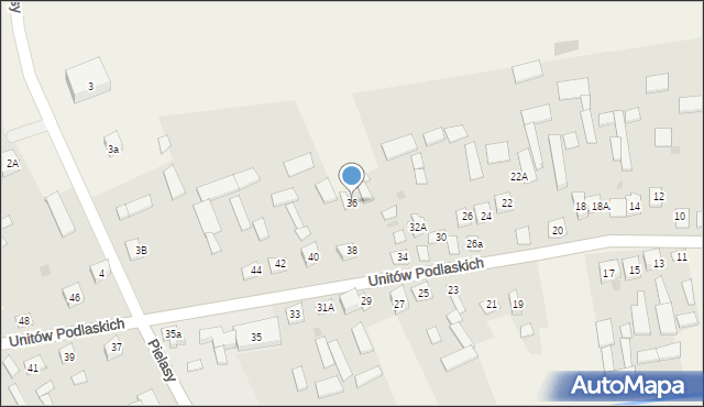 Hołubla, Unitów Podlaskich, 36, mapa Hołubla