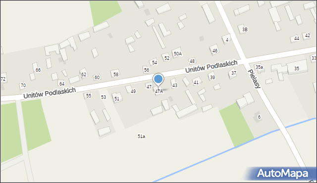 Hołubla, Unitów Podlaskich, 47A, mapa Hołubla