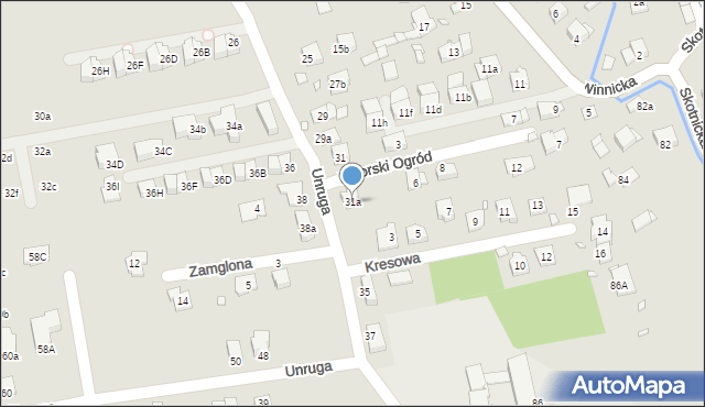 Kraków, Unruga Józefa, 31a, mapa Krakowa