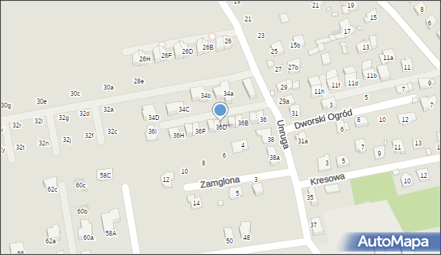 Kraków, Unruga Józefa, 36D, mapa Krakowa