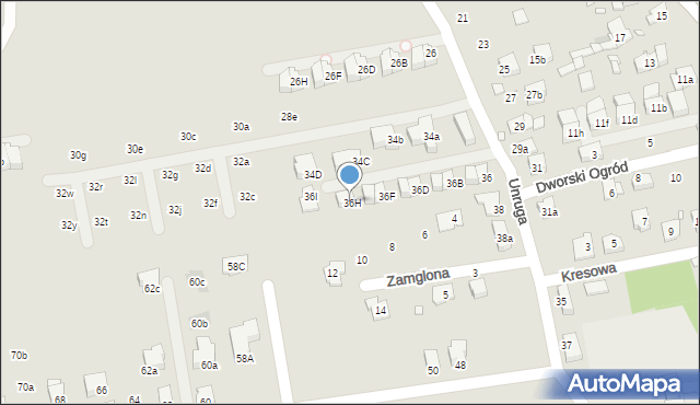 Kraków, Unruga Józefa, 36H, mapa Krakowa