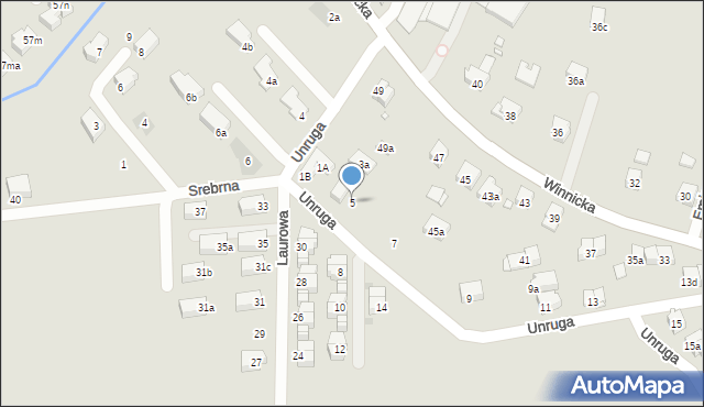 Kraków, Unruga Józefa, 5, mapa Krakowa