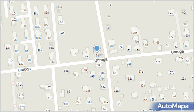 Kraków, Unruga Józefa, 78, mapa Krakowa
