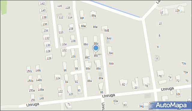Kraków, Unruga Józefa, 86c, mapa Krakowa