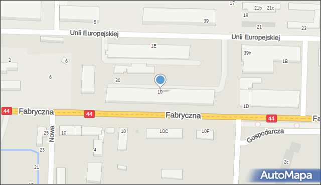 Oświęcim, Unii Europejskiej, 10, mapa Oświęcimia