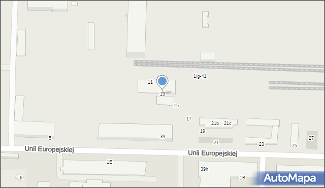 Oświęcim, Unii Europejskiej, 13, mapa Oświęcimia