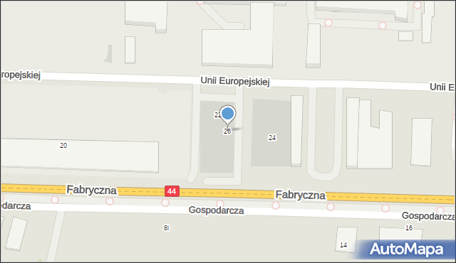 Oświęcim, Unii Europejskiej, 26, mapa Oświęcimia