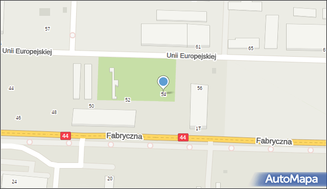 Oświęcim, Unii Europejskiej, 54, mapa Oświęcimia