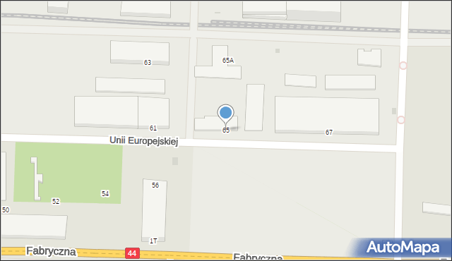 Oświęcim, Unii Europejskiej, 65, mapa Oświęcimia