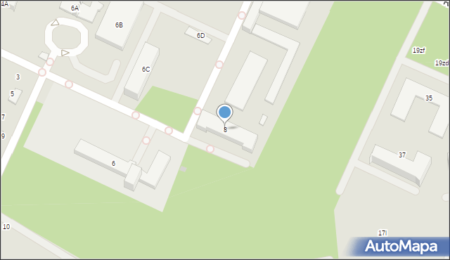 Radom, Uniwersytecka, 8, mapa Radomia