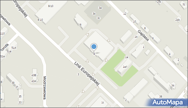 Radzionków, Unii Europejskiej, 4, mapa Radzionków