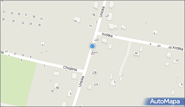 Rejowiec Fabryczny, Unicka, 12C, mapa Rejowiec Fabryczny