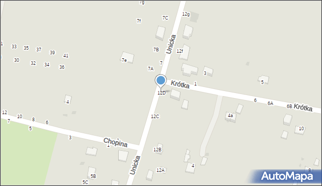 Rejowiec Fabryczny, Unicka, 12D, mapa Rejowiec Fabryczny