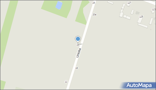Rejowiec Fabryczny, Unicka, 13, mapa Rejowiec Fabryczny